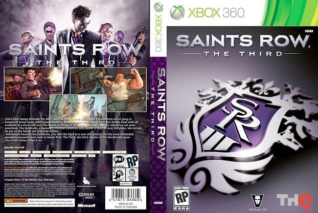 dvd cover Saints Row The Third NTSC f