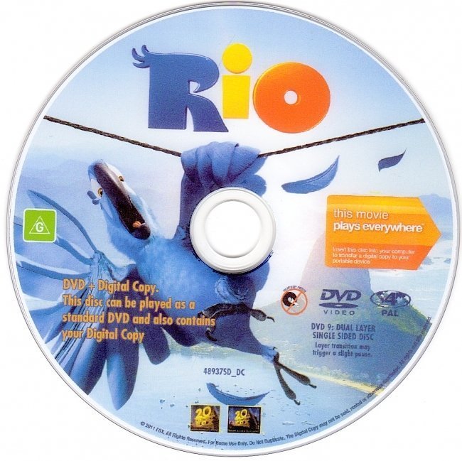dvd cover Rio (2011)