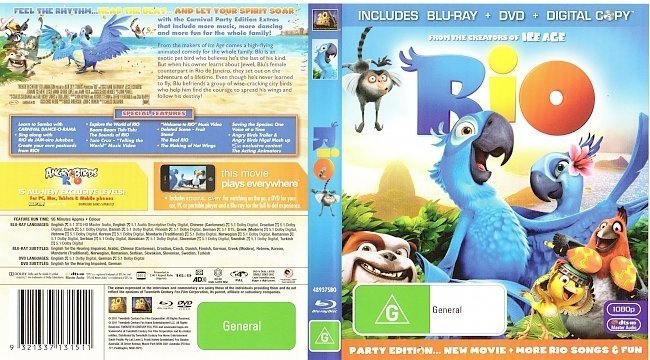 dvd cover Rio (2011)