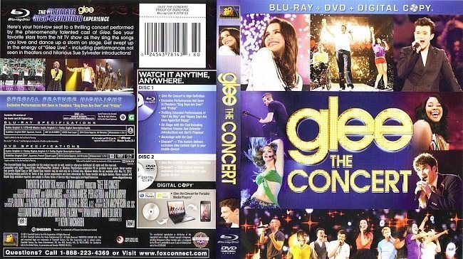 dvd cover Glee The Concert Bluray