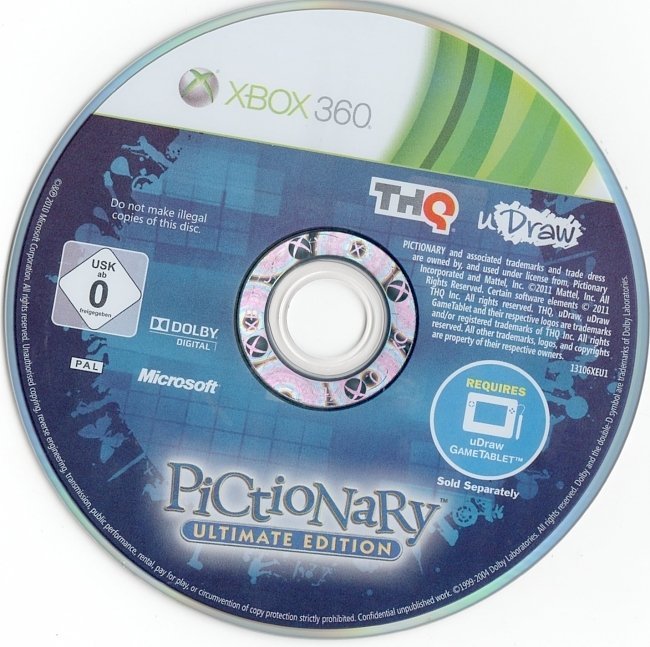dvd cover uDraw Pictionary: Ultimate Edition (2011) PAL