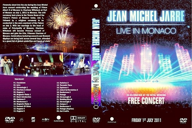 dvd cover Jean Michel Jarre - Live In Monaco (2011)