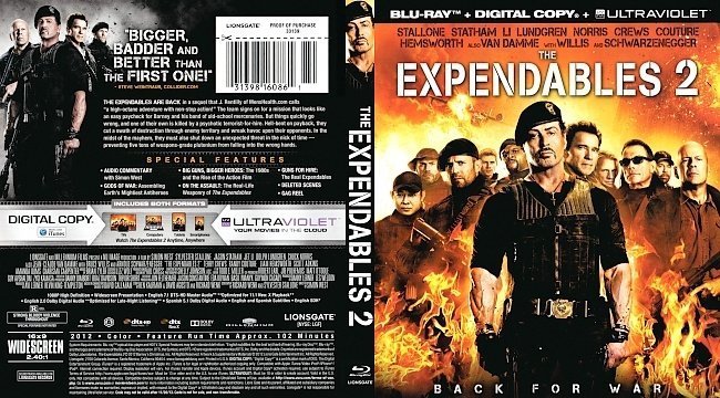 The Expendables 2  Blu-ray Front 