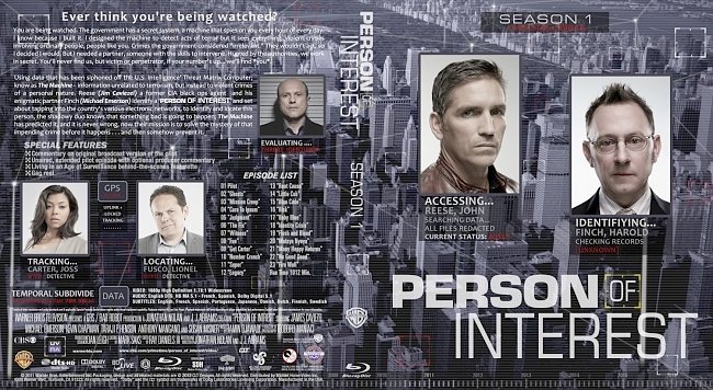 dvd cover Person Of Interest Season 1