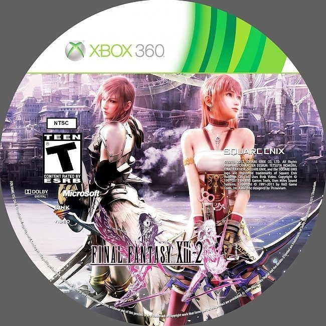 dvd cover Final Fantasy XIII-2 NTSC CUSTOM