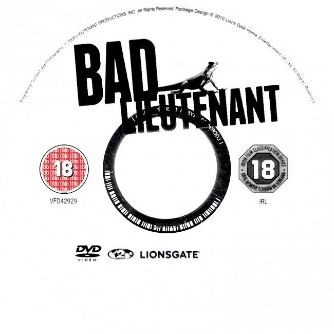 dvd cover Bad Lieutenant: Port Of Call - New Orleans (2009) R2 & R4