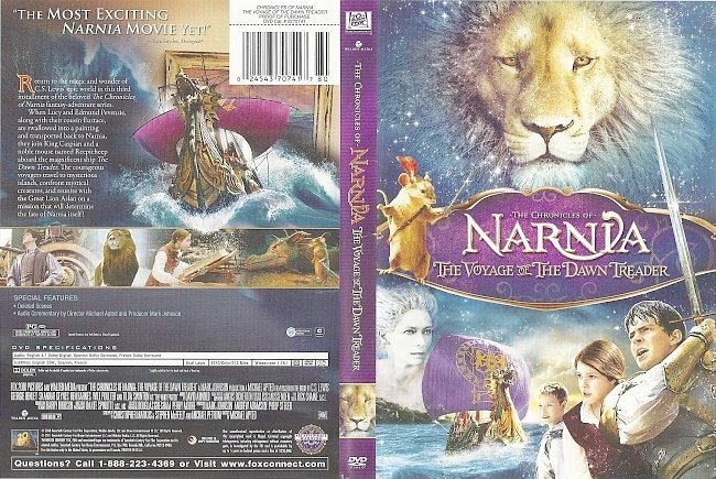 dvd cover The Chronicles of Narnia: The Voyage of the Dawn Treader (2010) WS R1