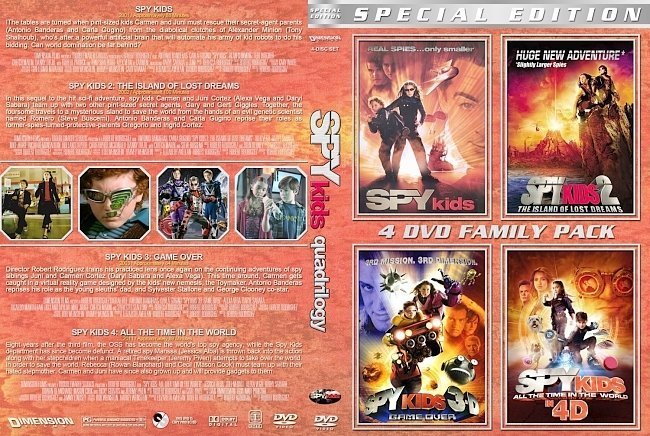 dvd cover Spy Kids Quadrilogy