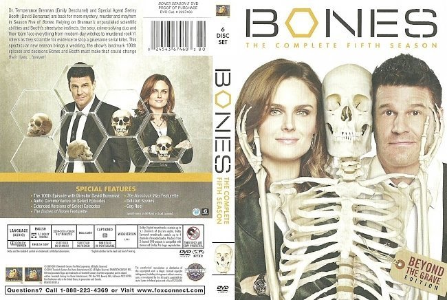dvd cover Bones Season 5