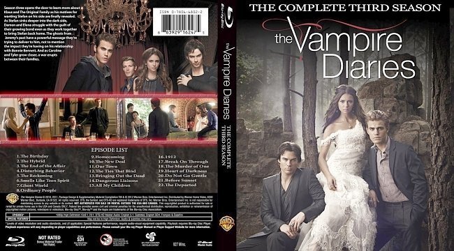 dvd cover vampire diaries s3 br
