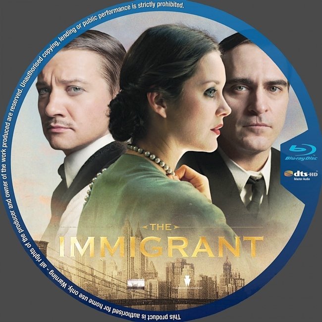 dvd cover The Immigrant R0 Custom Blu-Ray
