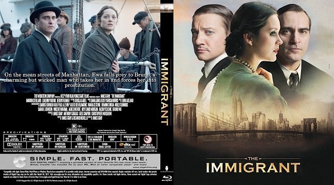 dvd cover The Immigrant R0 Custom Blu-Ray