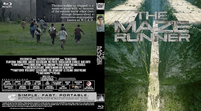 dvd cover The Maze Runner R0 Custom Blu-Ray