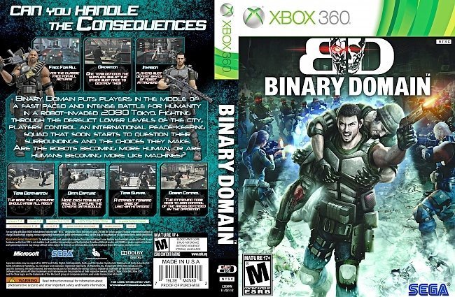 dvd cover Binary Domain NTSC CUSTOM