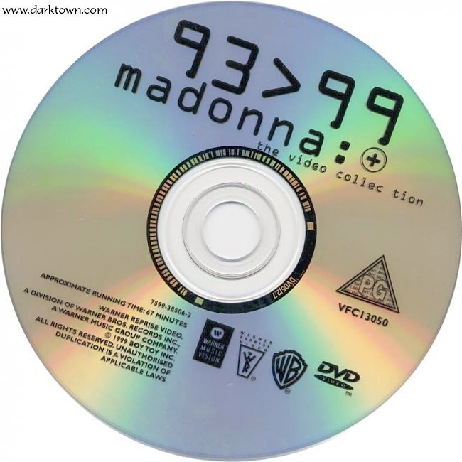 dvd cover Madonna - The Video Collection 93 - 99