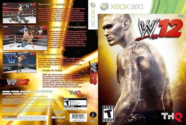 dvd cover WWE 12