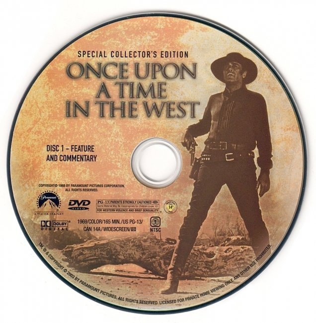 dvd cover Once Upon A Time In The West (1968) R1