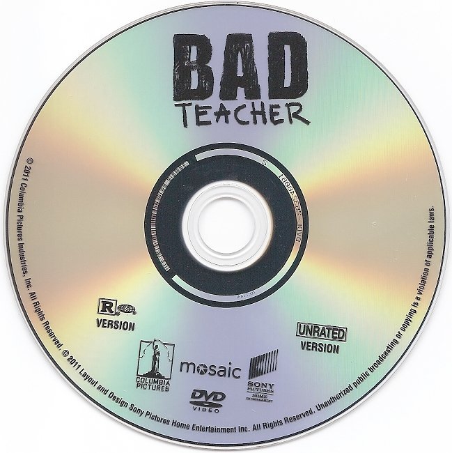 dvd cover Bad Teacher (2011) WS R1