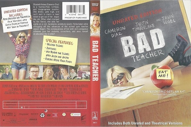dvd cover Bad Teacher (2011) WS R1