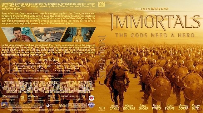 dvd cover Immortals