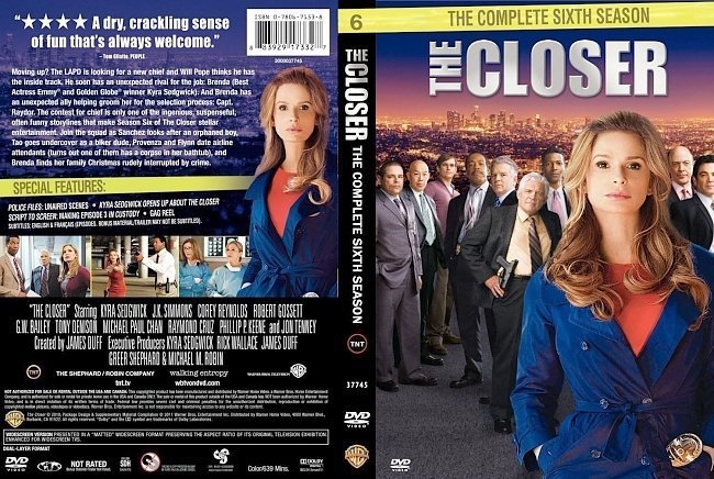 dvd cover The Closer Season 6 R1