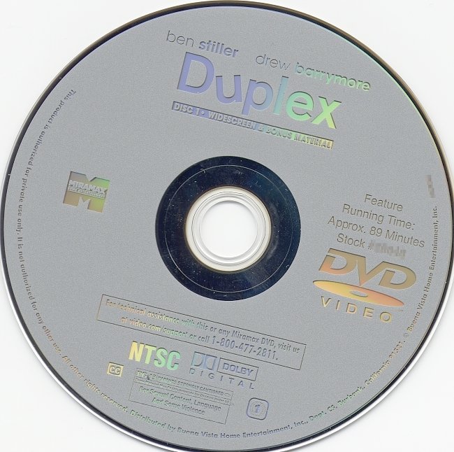 dvd cover Duplex (2003) R1