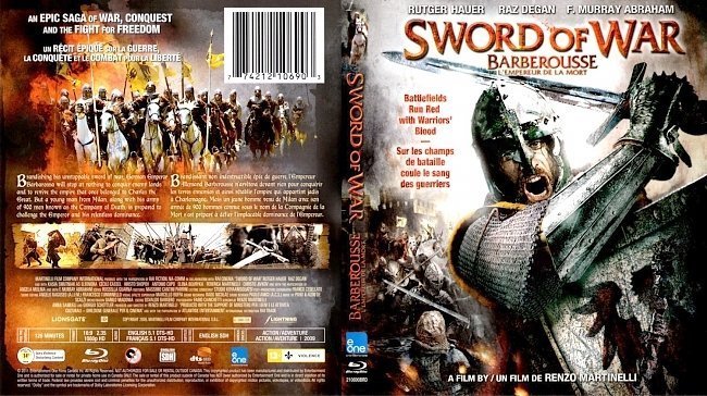 dvd cover Sword Of War Barberousse English French Bluray