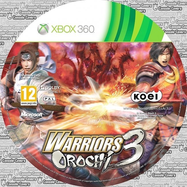 dvd cover Warriors 3: Orochi