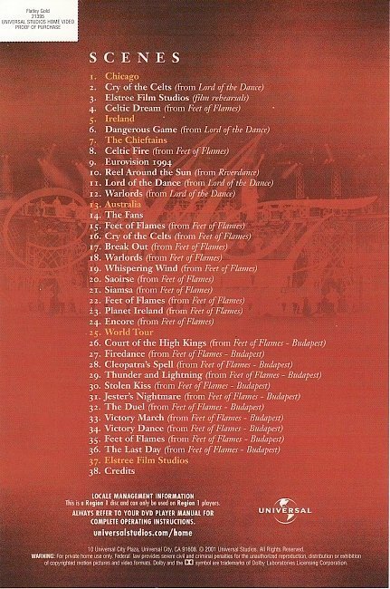 dvd cover Michael Flatley Gold (2000) WS R1