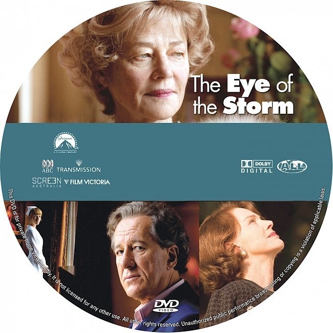 dvd cover The Eye Of The Storm (2011) R0 CUSTOM
