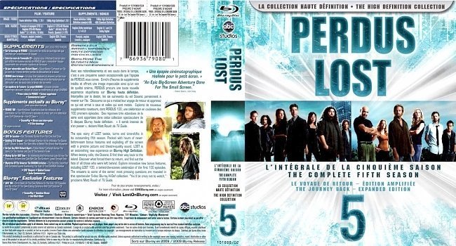 dvd cover Lost Season 5 English Bluray f