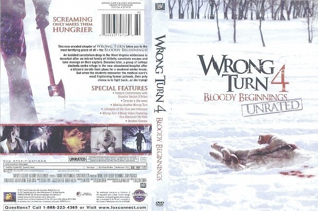 dvd cover Wrong Turn 4: Bloody Beginnings (2011) R1