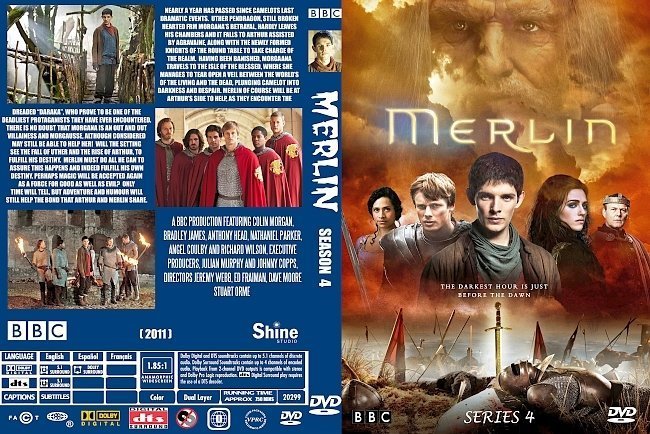 dvd cover Merlin: Season 4 (2011) R0 CUSTOM