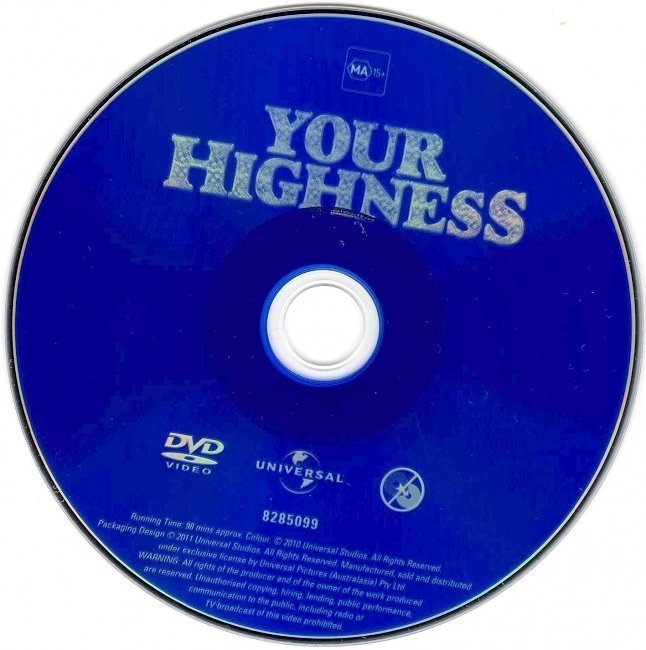 dvd cover Your Highness (2011) WS R1 & R4