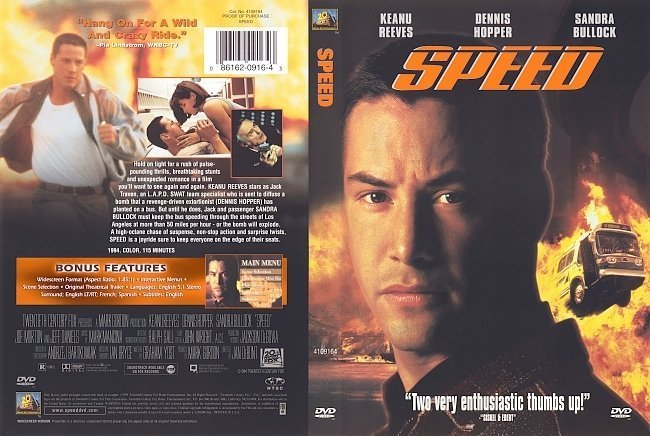 dvd cover Speed (1994) WS R1