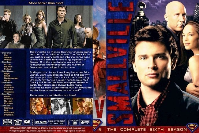 dvd cover Smallville Season 6