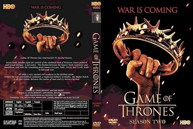 dvd cover Game Of Thrones Season 2