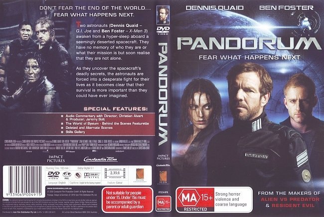 dvd cover Pandorum (2009) WS R4