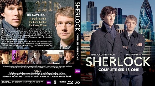dvd cover Sherlock S1 BD cover