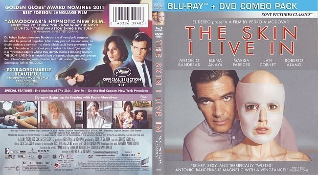 dvd cover The Skin I Live In (2011) R1