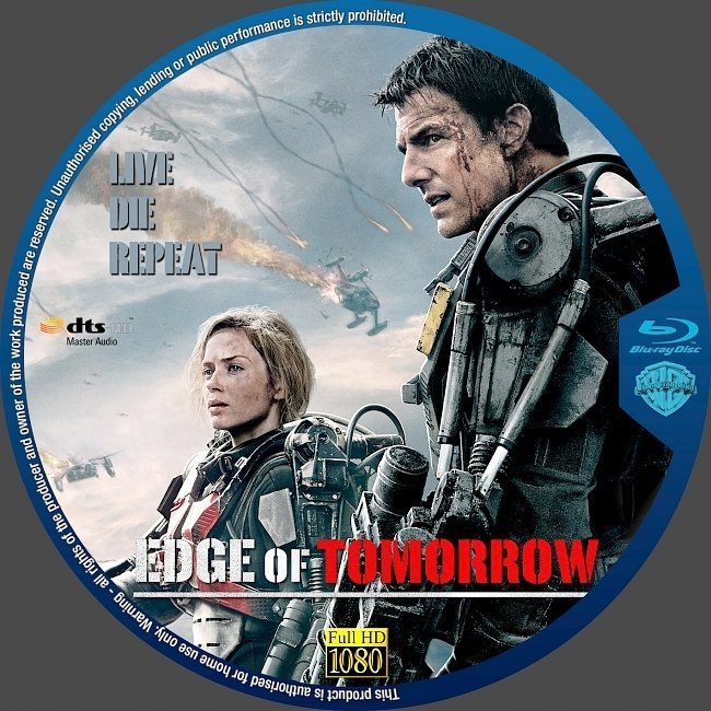 dvd cover Edge of Tomorrow R0 Custom Blu-Ray