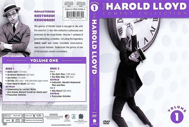 dvd cover The Harold Lloyd Comedy Collection Volume 1