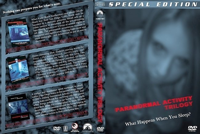 dvd cover Paranormal Activity Trilogy