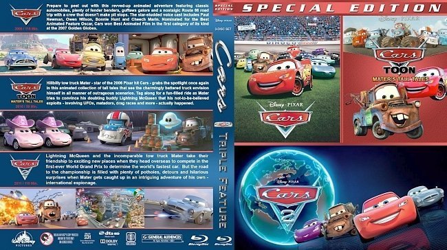 dvd cover Cars Triple Feature