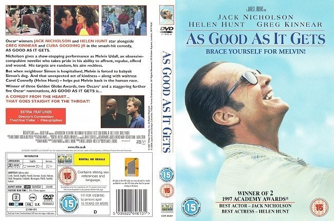 dvd cover As Good As It Gets (1997) WS R2