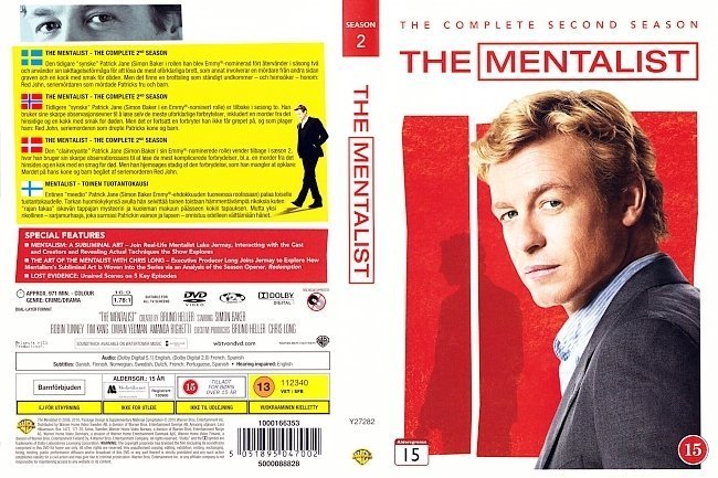 dvd cover The Mentalist: Season 1-2-3 front s