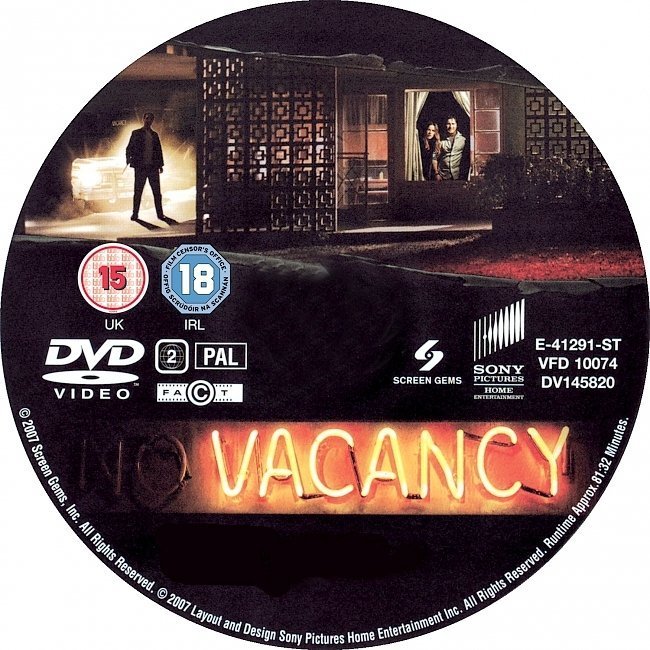 dvd cover Vacancy (2007) R2