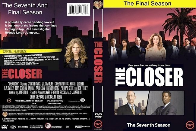 dvd cover The Closer Season 7 Final Season