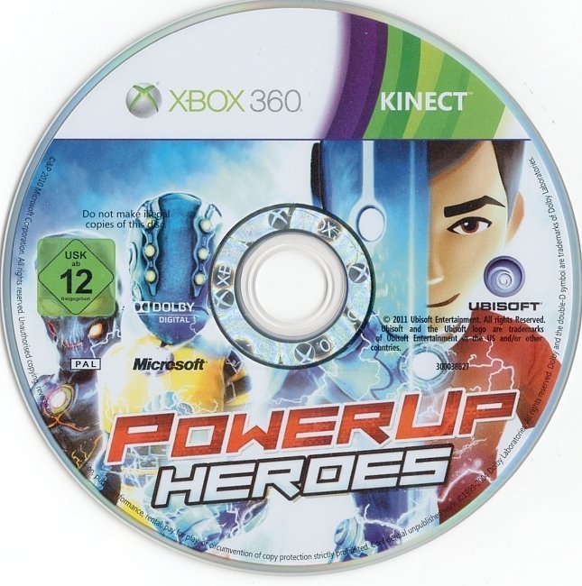 dvd cover Kinect PowerUP Heroes (2011) PAL