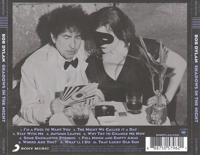 dvd cover Bob Dylan - Shadows In The Night